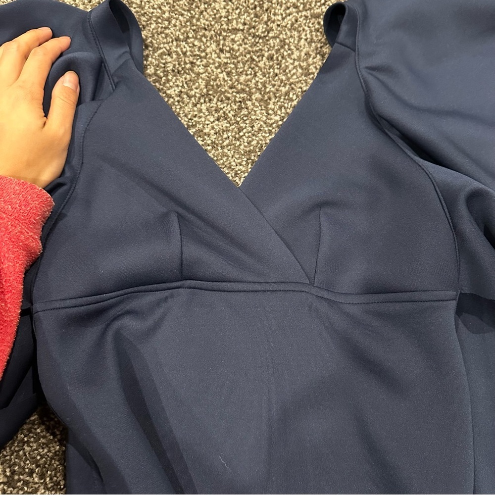 Karla Garzaro Elegant Navy Ruffle bodysuit - Picture 6 of 10